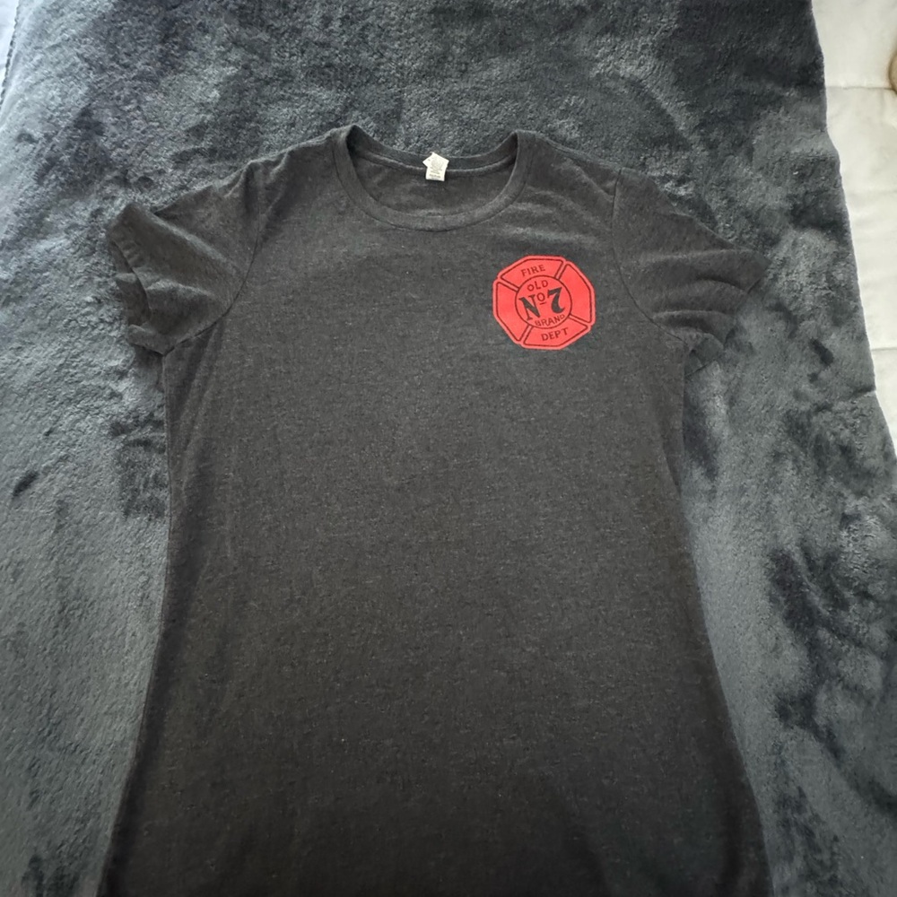 Men's Gray T-Shirt with Red Logo